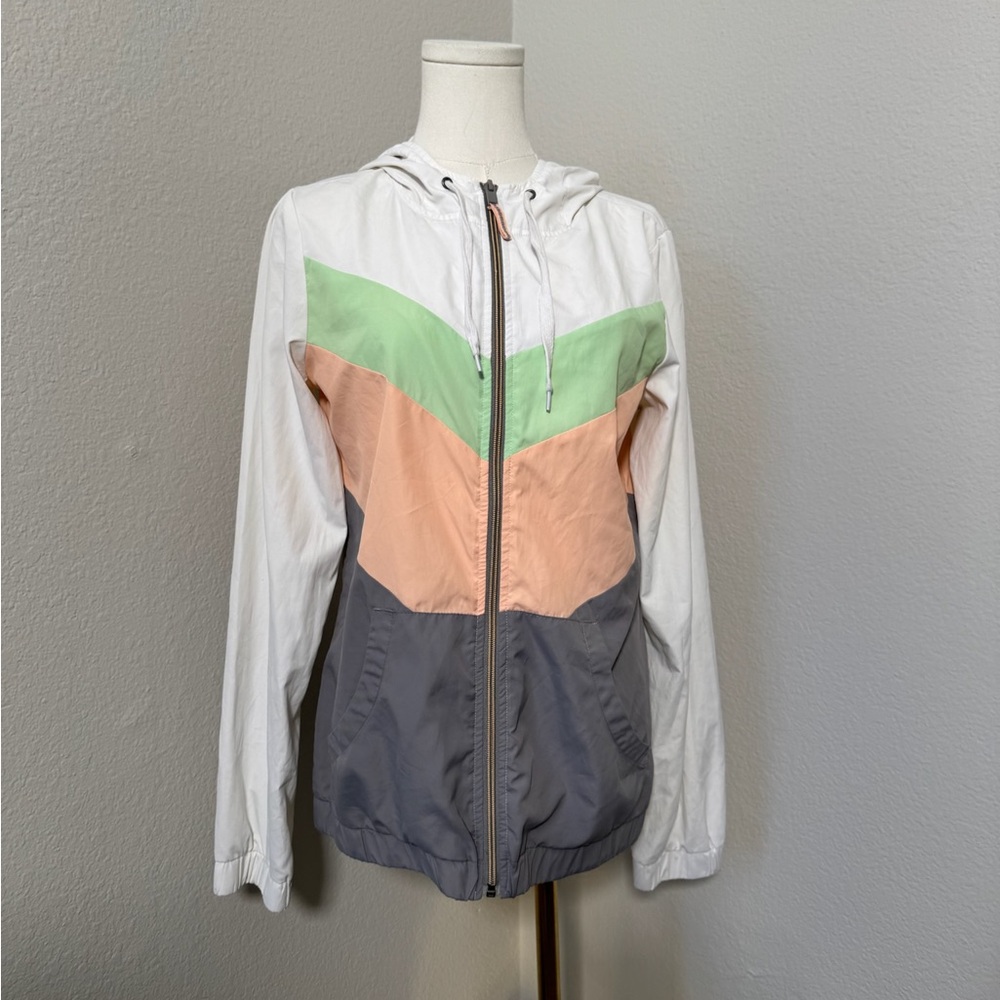 Zine Clothing Color Block Windbreaker Jacket Size M
